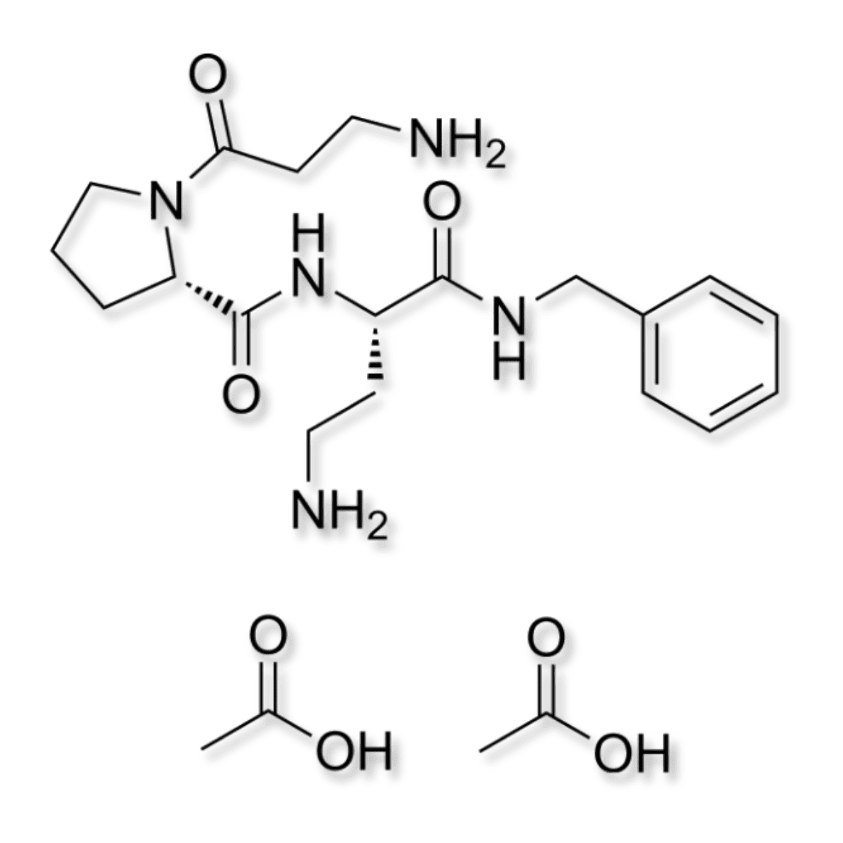 VYPR-2™ molecular structure — the biomimetic dipeptide Dipeptide Diaminobutyroyl Benzylamide Diacetate